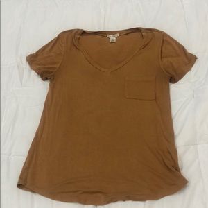 Mustard Yellow V-Neck T-Shirt